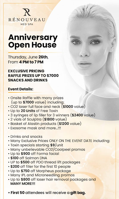 Anniversary Open House at Renouveau Med Spa in Culver City Los Angeles, CA Anniversary Open House at Renouveau Med Spa in Culver City Los Angeles, CA