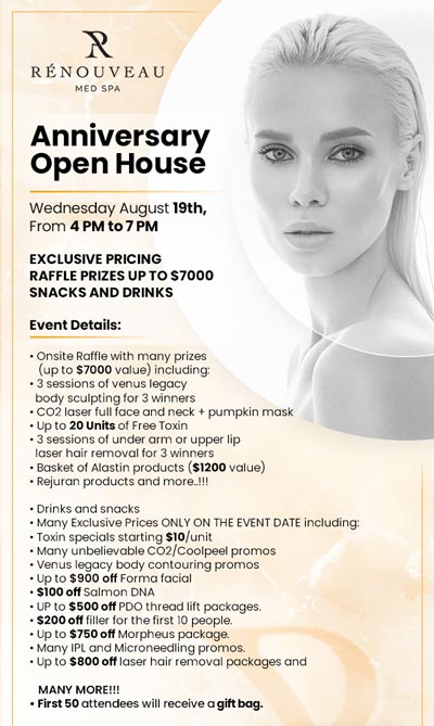 Anniversary Open House at Renouveau Med Spa in Culver City Los Angeles, CA