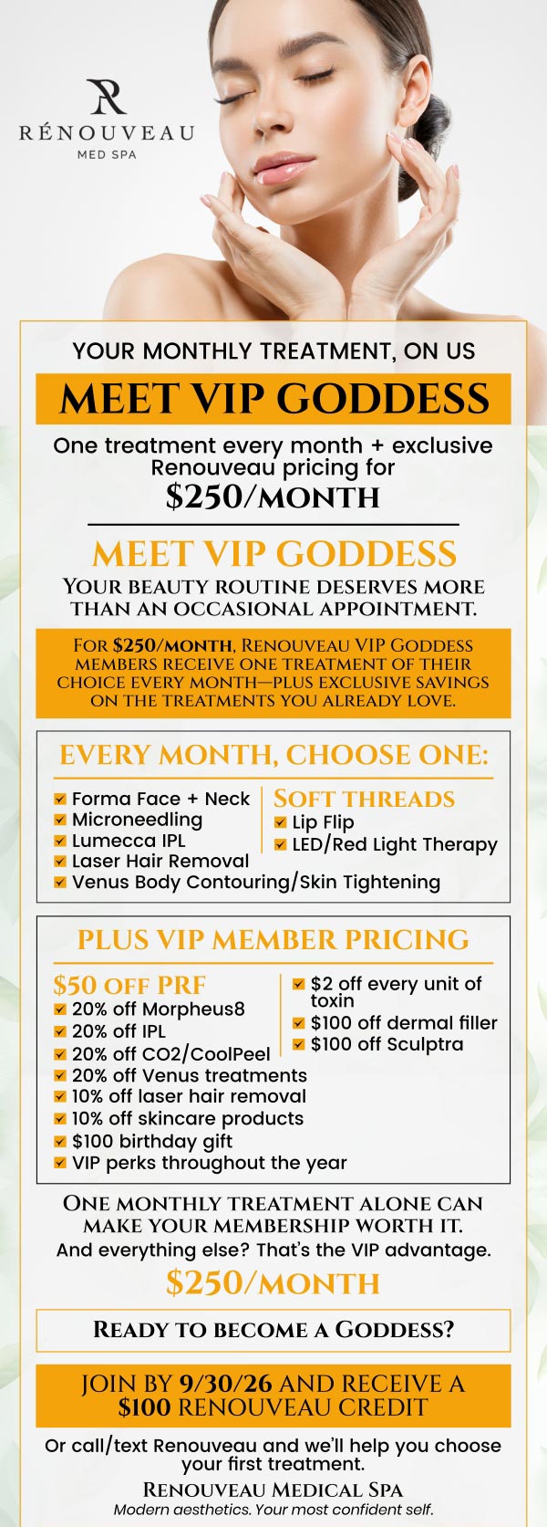 Memberships of RÉNOUVEAU Med Spa in Culver City Los Angeles, CA